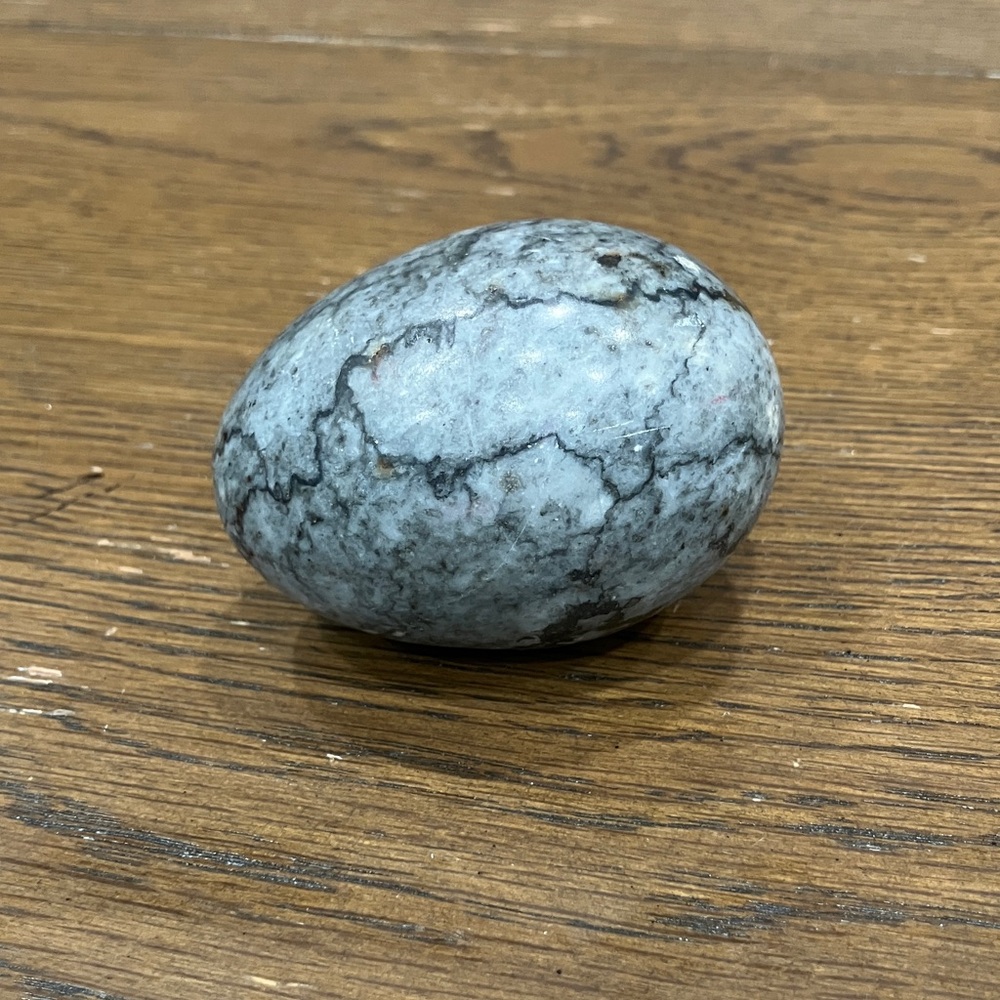Gray and Black Stone Egg